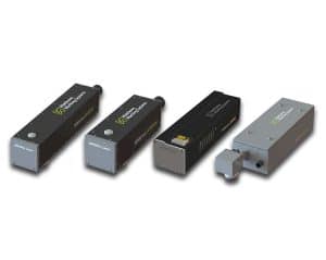 Vier MPERIA-Laserbeschriftungssysteme in einer Produktreihe ausgestellt