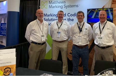 Matthews Marking Systems Das Team am EWTA-Stand im Jahr 2022